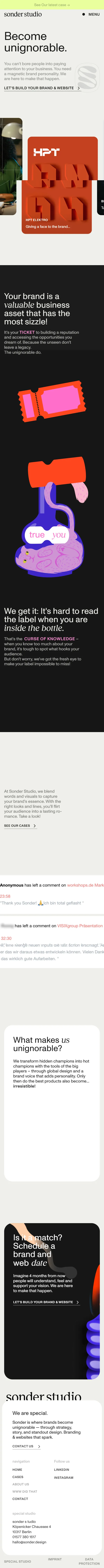 special studio berlin – unignorable branding and websites