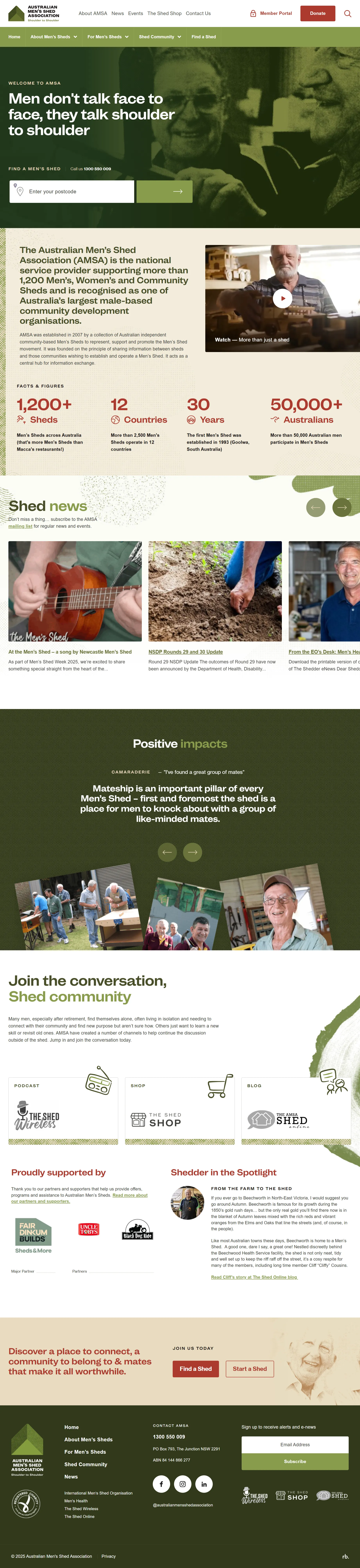 australian men's shed association (amsa) join our community